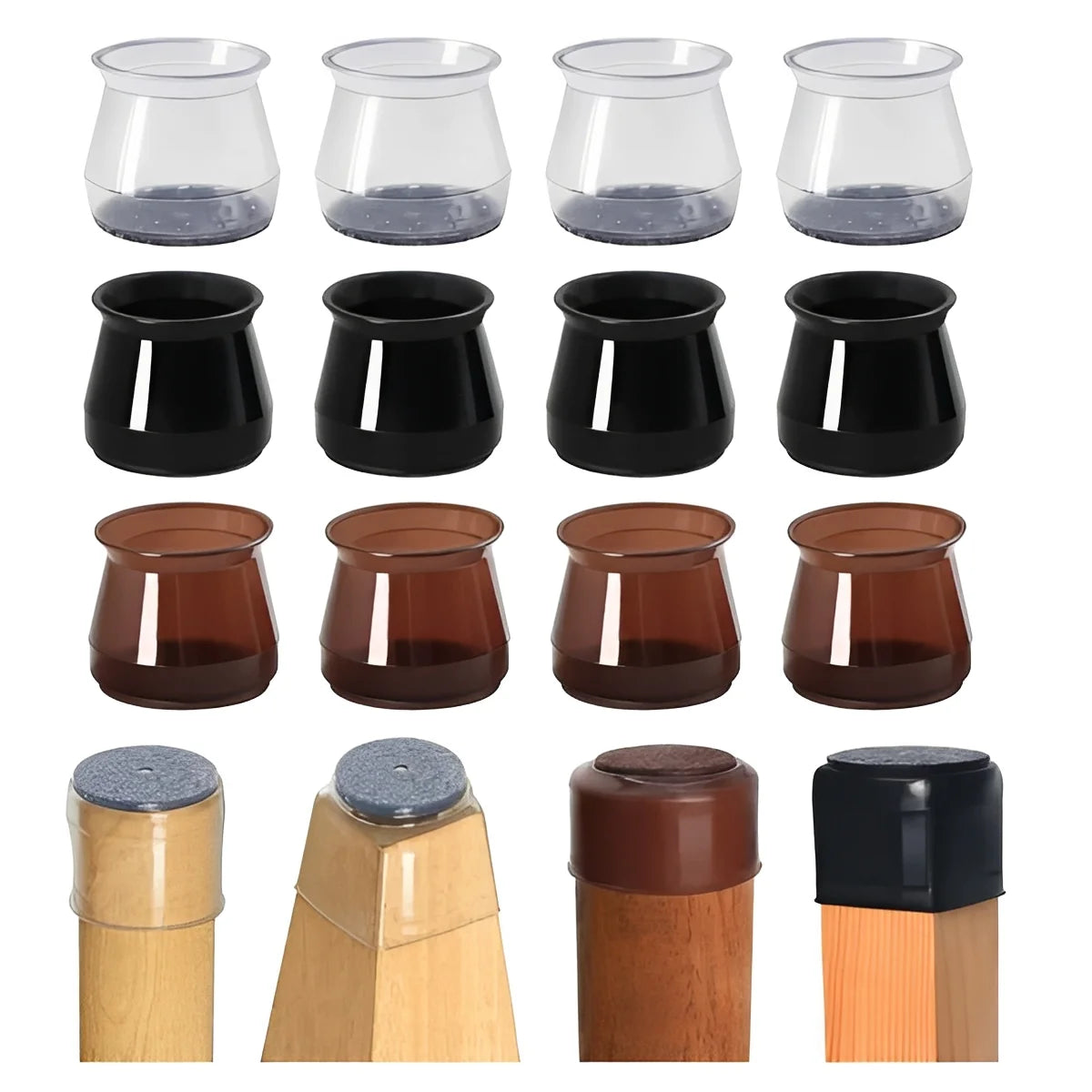 Furniture Leg Protectors Triple-Layer Stretch Silicone