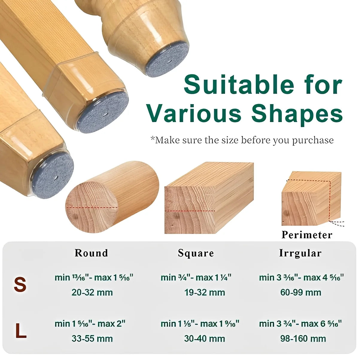 Furniture Leg Protectors Triple-Layer Stretch Silicone