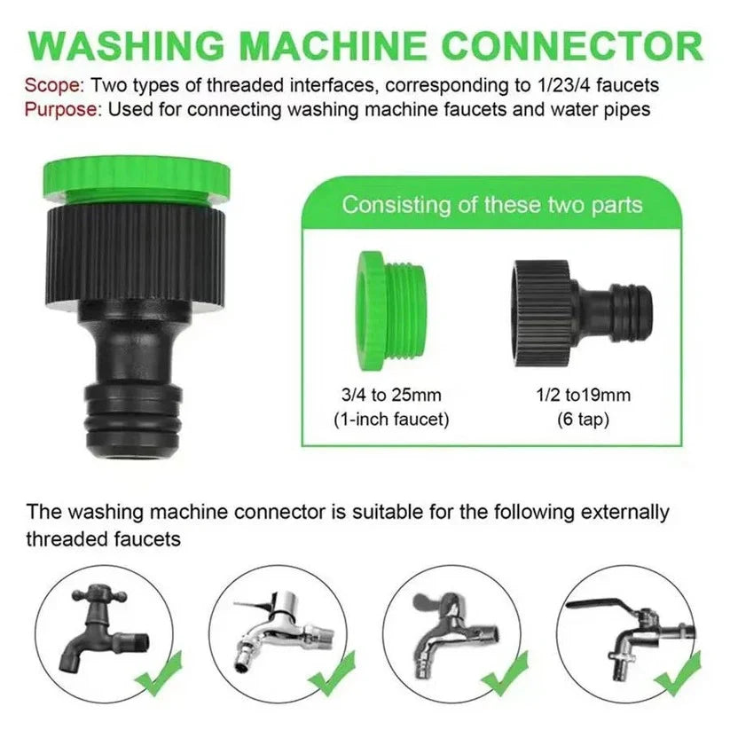 Garden Hose Expandable 3X High-Strength Fabric & 7-Mode Nozzle