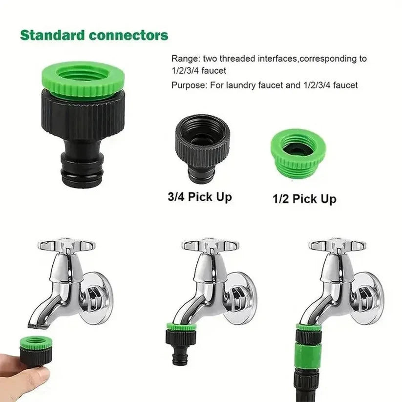 Garden Hose Expandable 3X High-Strength Fabric & 7-Mode Nozzle