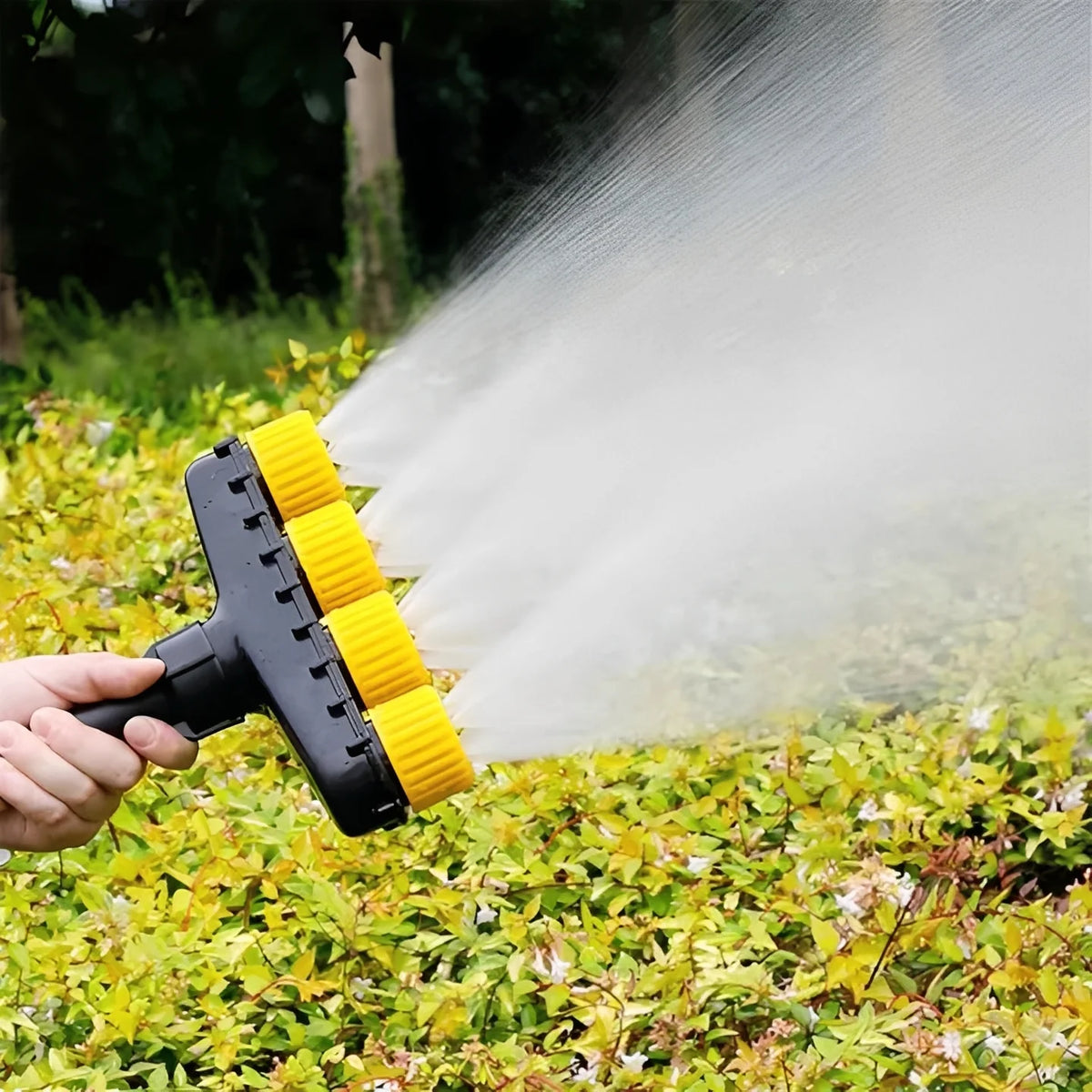 Garden Hose Nozzle Quick-Connect Adjustable Spray & Trigger Lock