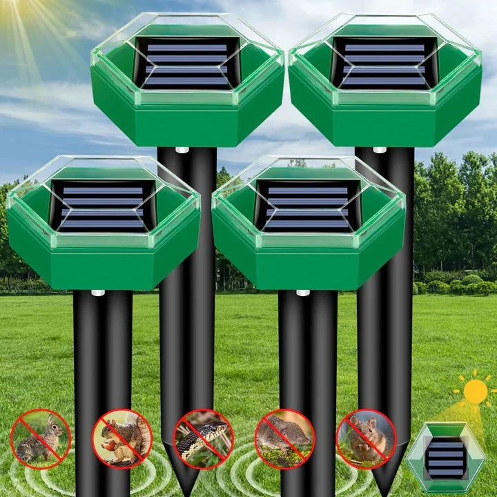 Garden Mole Repeller Solar-Powered Ultrasonic 465 Sq Ft
