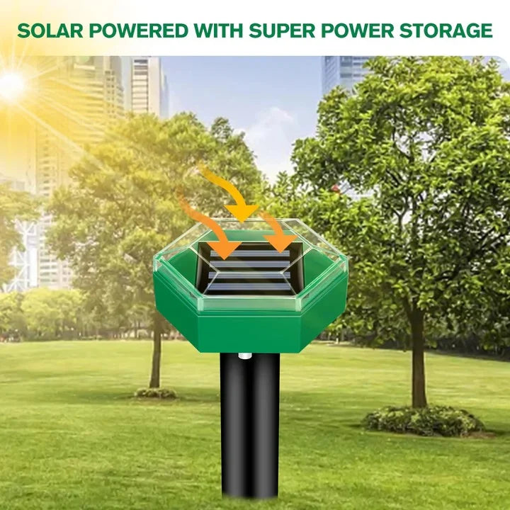 Garden Mole Repeller Solar-Powered Ultrasonic 465 Sq Ft