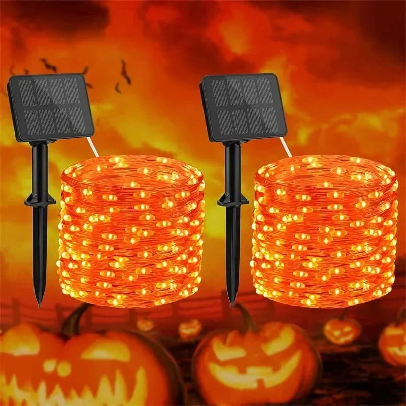 Garden String Lights Solar-Powered Flexible Copper Wire