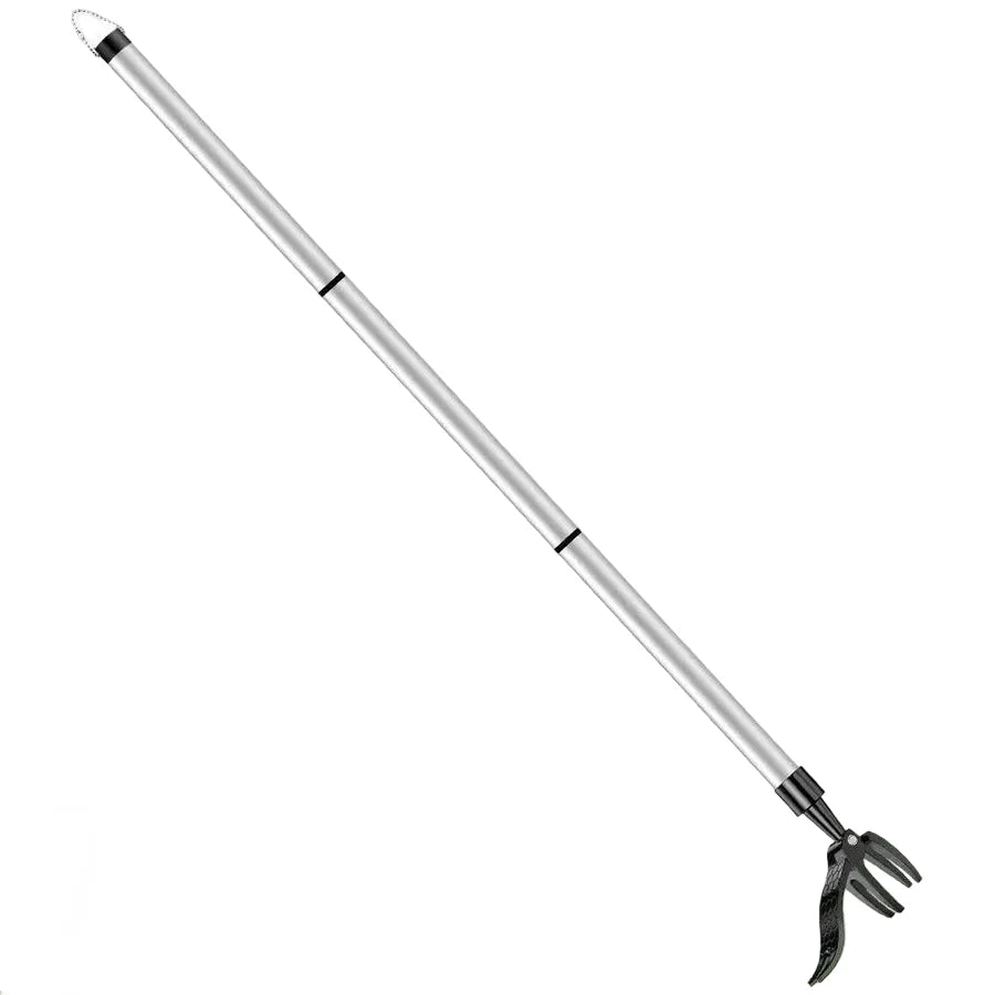 Garden Weed Puller Bamboo Handle Stainless Steel Claws