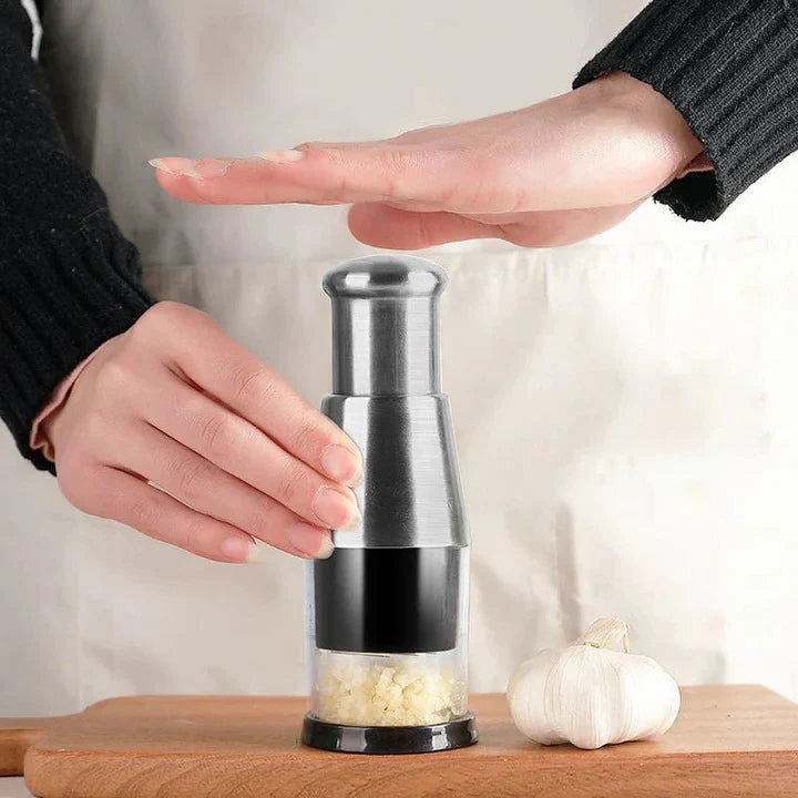 Garlic Chopper Stainless Steel Blades Compact Handheld