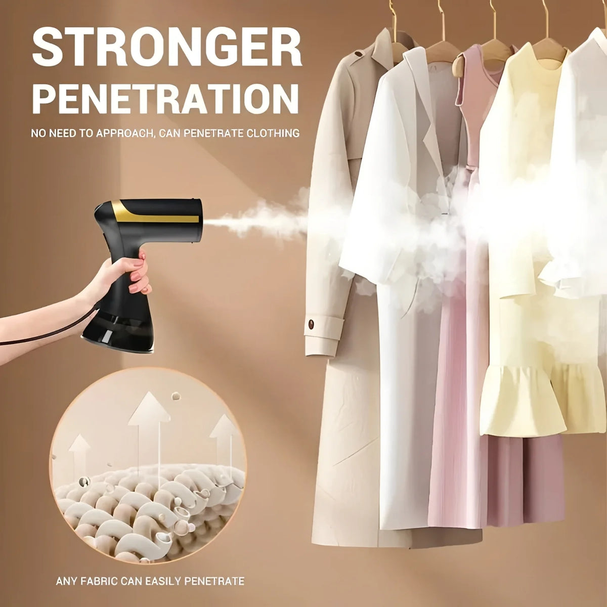 Garment Steamer 30-Second Heat Detachable Tank & Auto Shut-Off