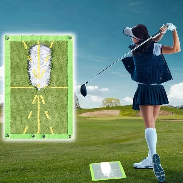 Golf Swing Training Mat Visual Swing-Path Feedback