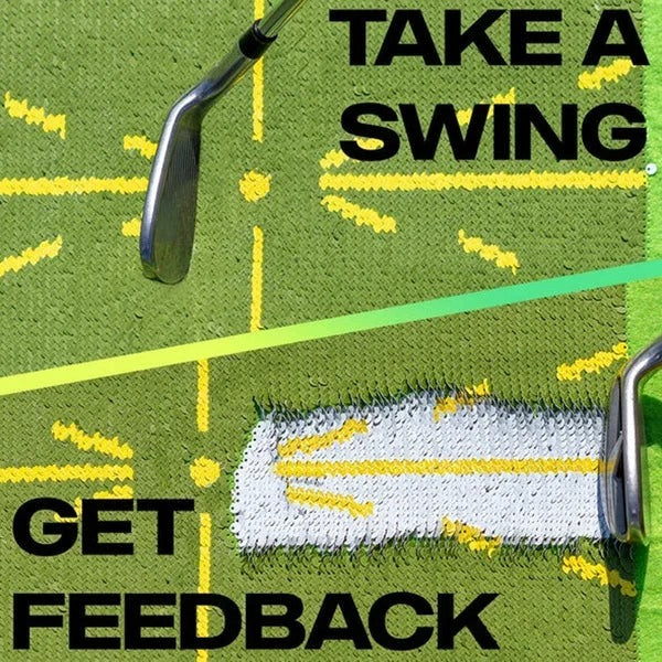 Golf Swing Training Mat Visual Swing-Path Feedback