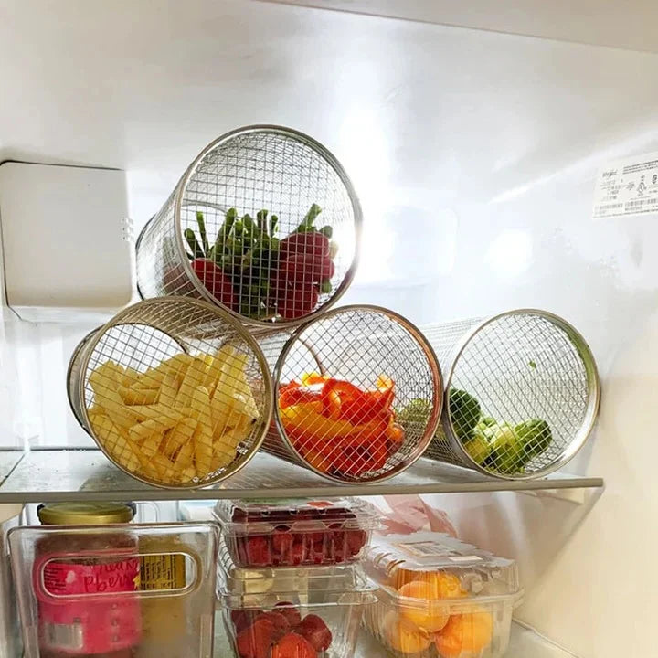 Grill Basket 360° Rotating Movable Door Stainless Steel