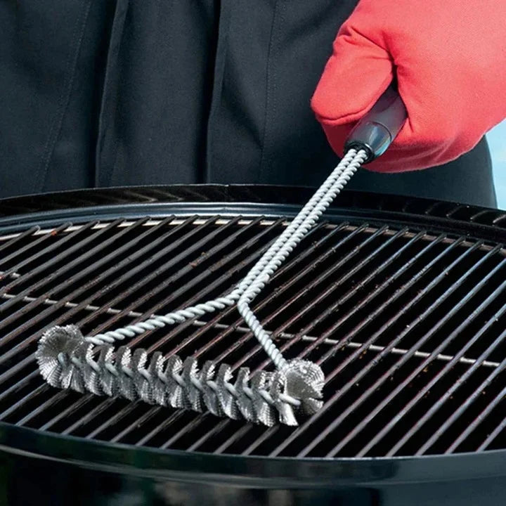 Grill Brush Extended Handle Stainless Steel Bristles