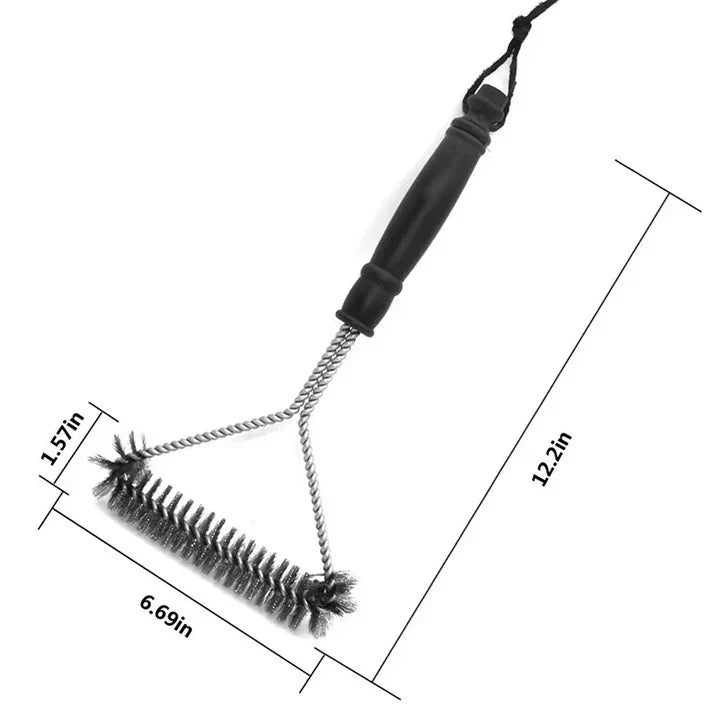 Grill Brush Extended Handle Stainless Steel Bristles