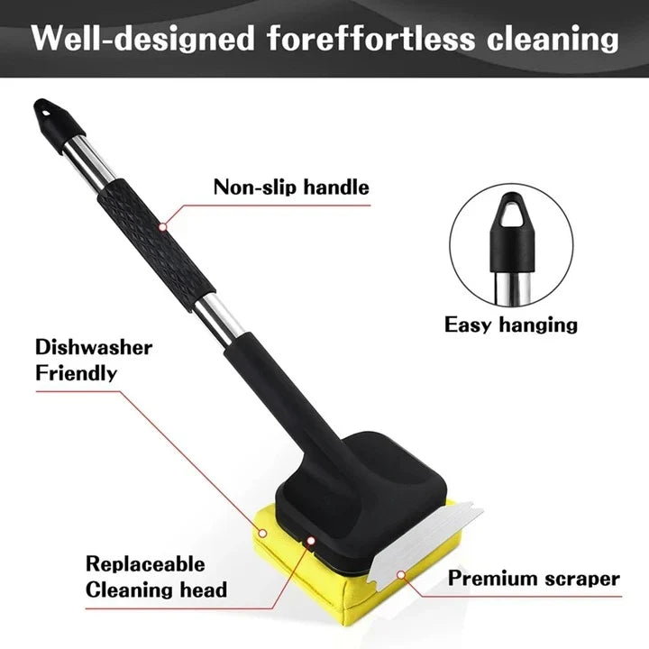 Grill Brush Steam-Assisted Stainless Scraper Replaceable & Dishwasher-Safe Heads