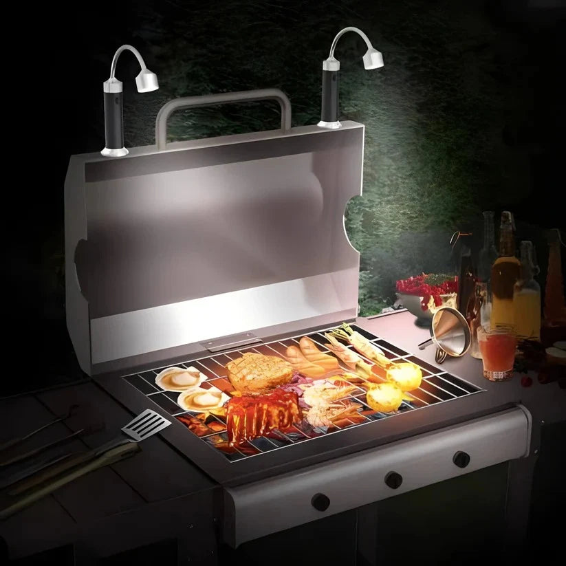Grill Light Magnetic Base & Flexible Gooseneck Battery Operated