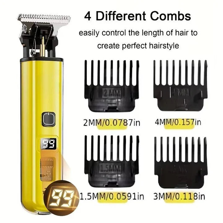 Hair Trimmer Rounded Blade LED Display 60-Min Runtime