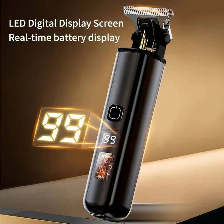 Hair Trimmer Rounded Blade LED Display 60-Min Runtime