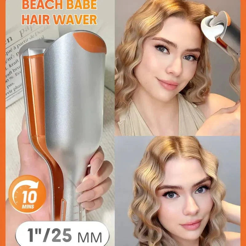 Hair Waver Dual Barrel Ceramic Coating & Adjustable Heat