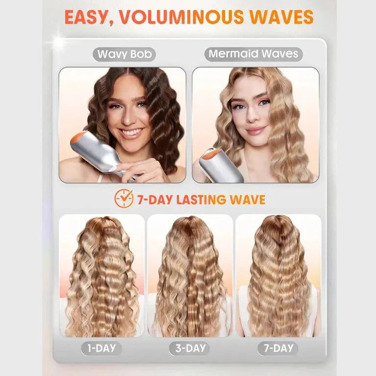 Hair Waver Dual Barrel Ceramic Coating & Adjustable Heat