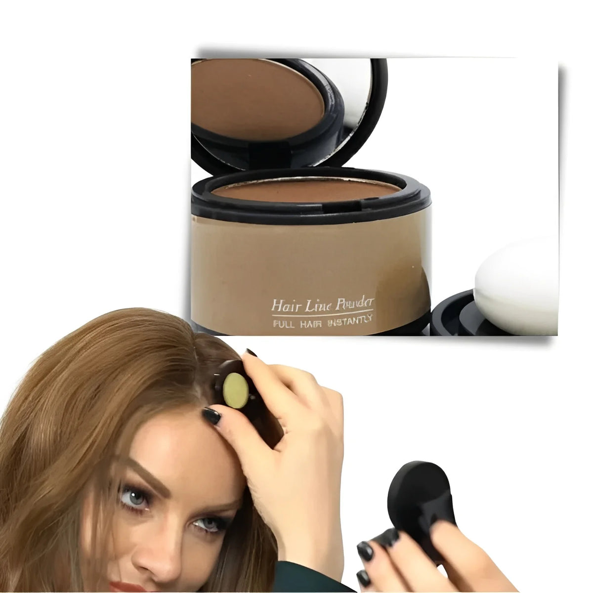 Hairline Concealer Powder Water-Resistant Compact With Mirror