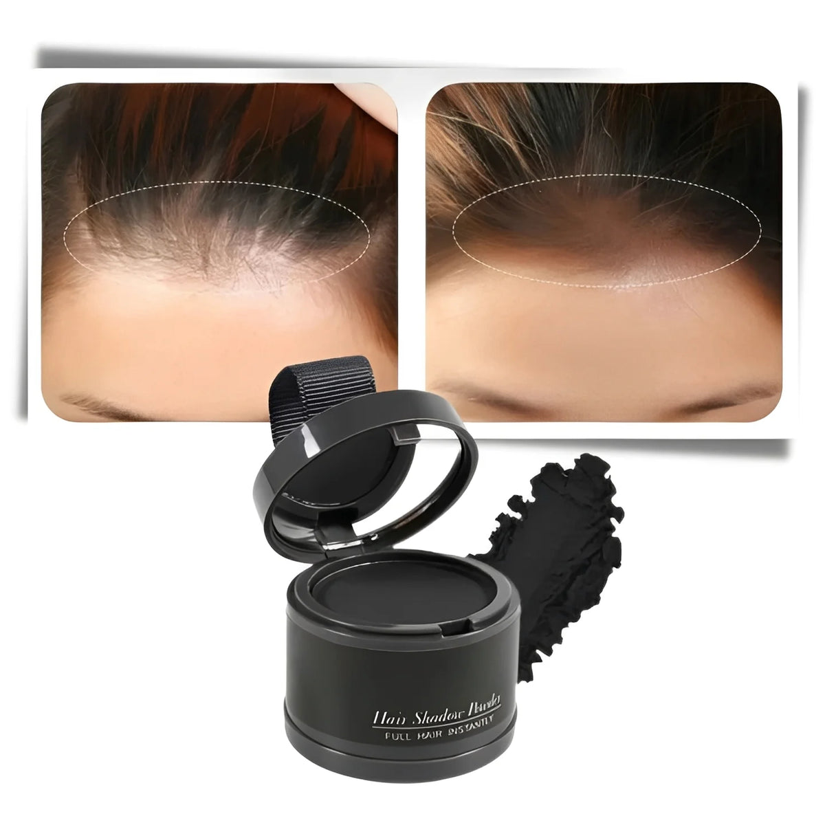 Hairline Concealer Powder Water-Resistant Compact With Mirror