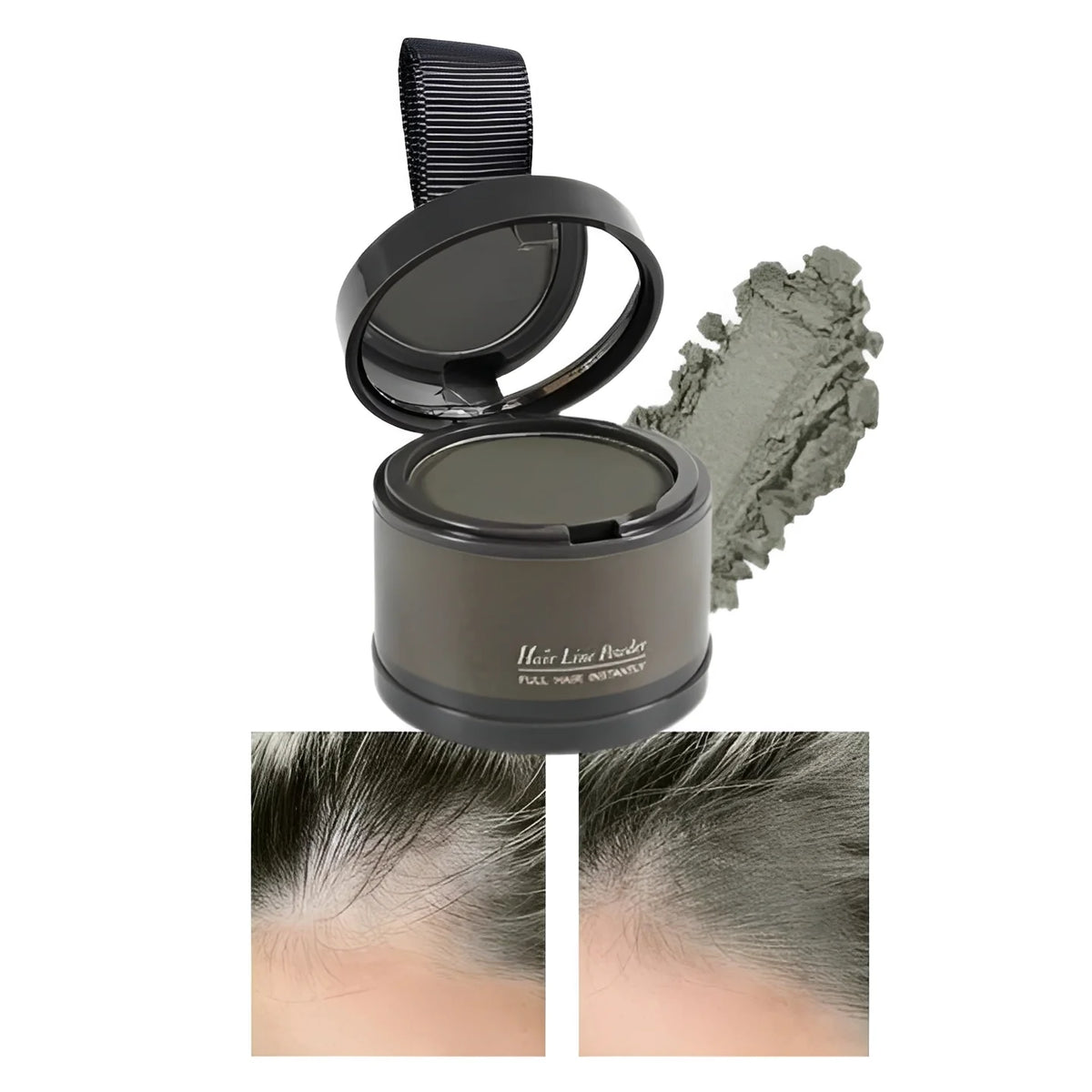 Hairline Concealer Powder Water-Resistant Compact With Mirror