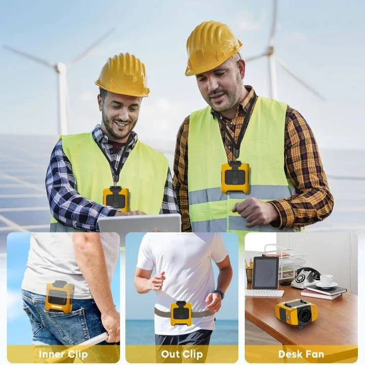 Handheld Fan Rechargeable Clip-On LED & Power Bank
