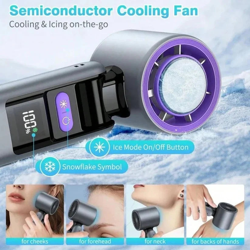 Handheld Fan Semiconductor Cooling Plate Rechargeable 4000mAh