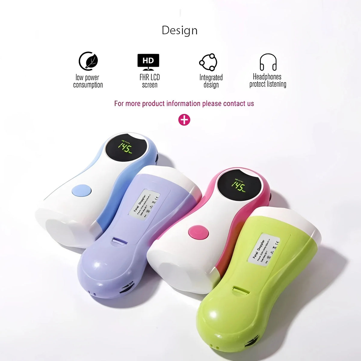 Handheld Fetal Doppler Backlit LCD & Headphone Jack