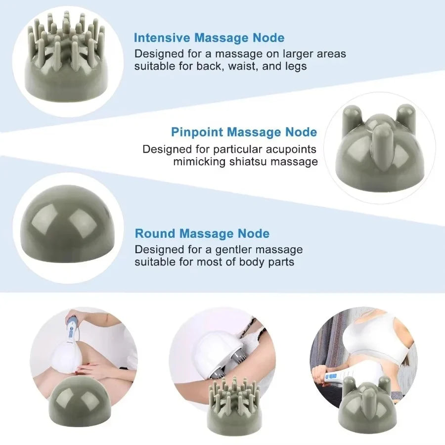 Handheld Percussion Massager Dual Vibration & Adjustable Speed