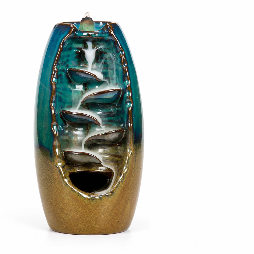 Handmade Ceramic Backflow Incense Burner (Reverse Waterfall Effect)