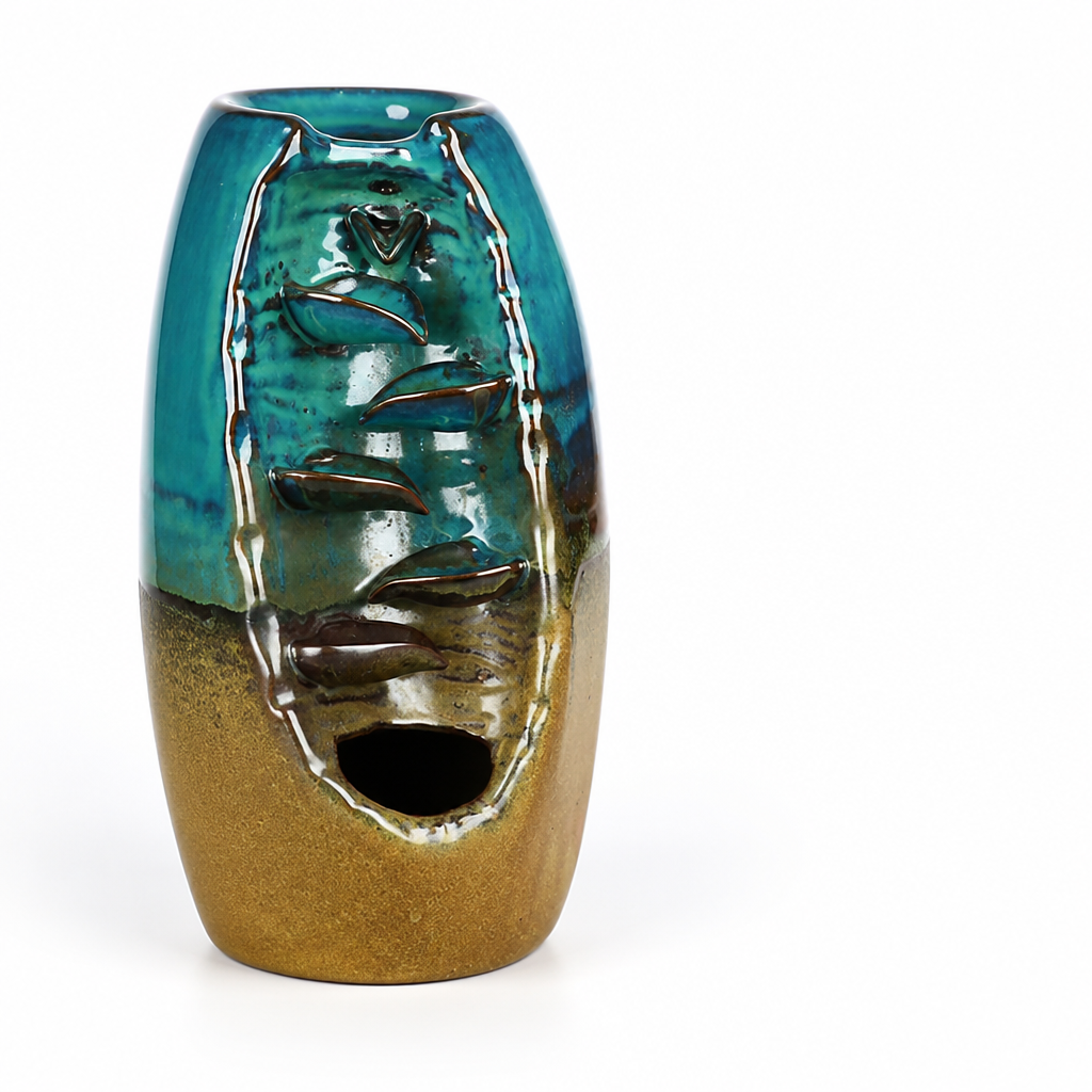 Handmade Ceramic Backflow Incense Burner (Reverse Waterfall Effect)