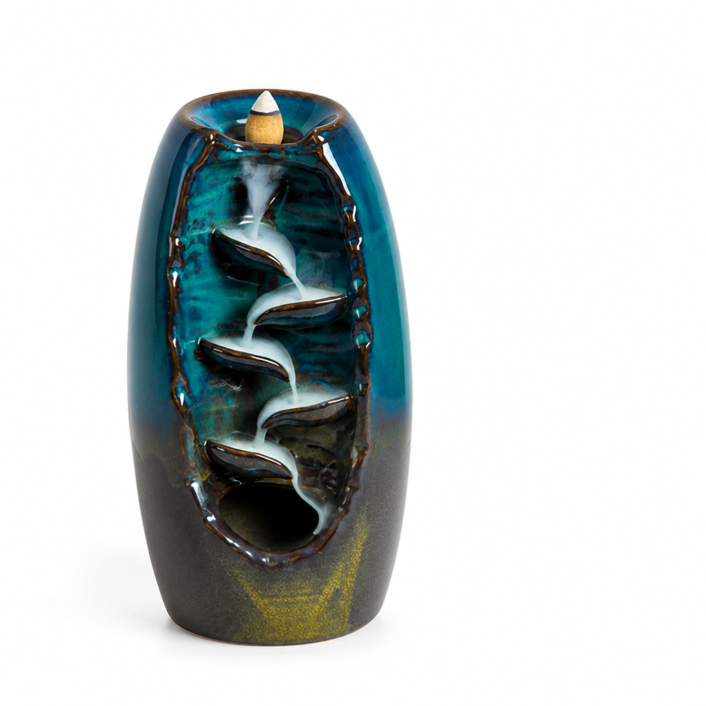 Handmade Ceramic Backflow Incense Burner (Reverse Waterfall Effect)