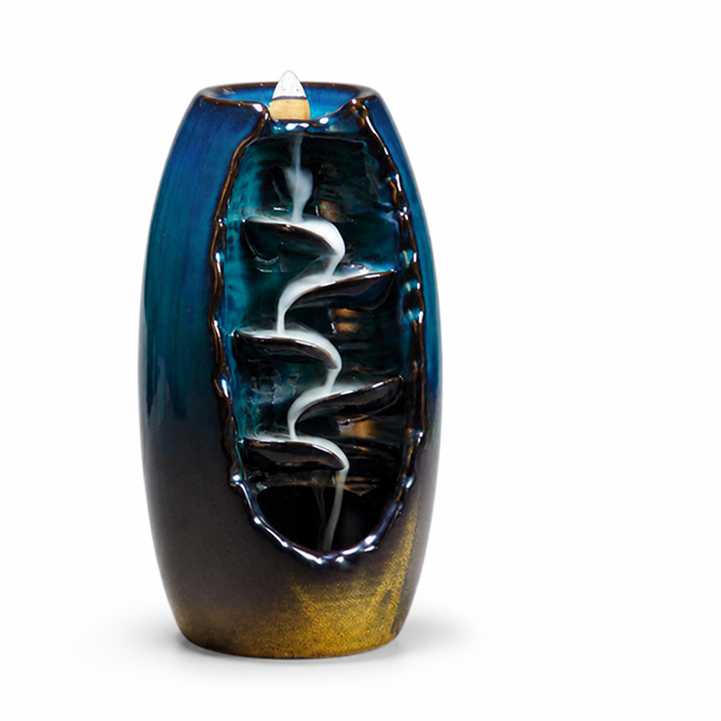 Handmade Ceramic Backflow Incense Burner (Reverse Waterfall Effect)