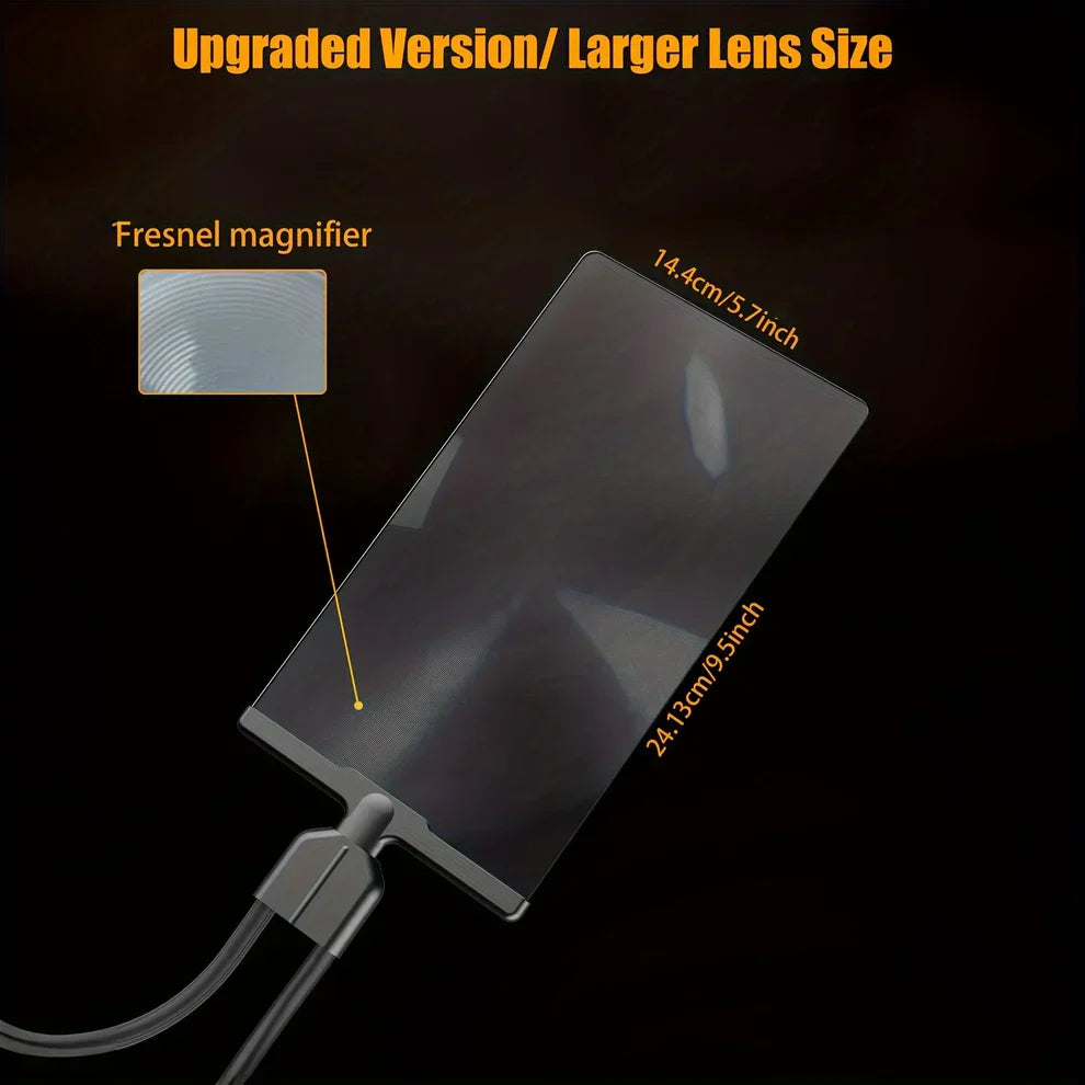 Hands-Free Magnifier Flexible Neck Large Optical Lens