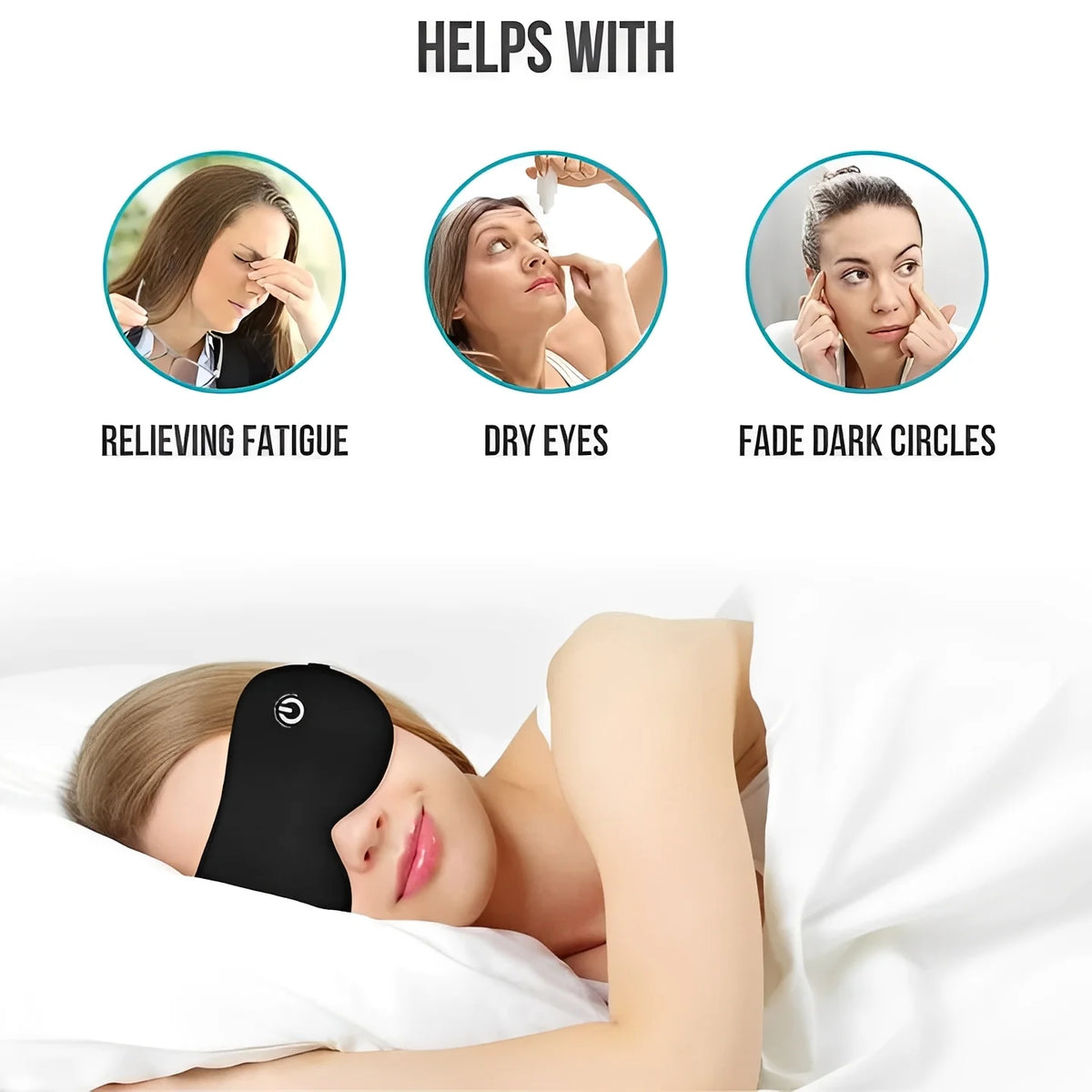 Heated Eye Mask Graphene Heating Rechargeable Silk Cover