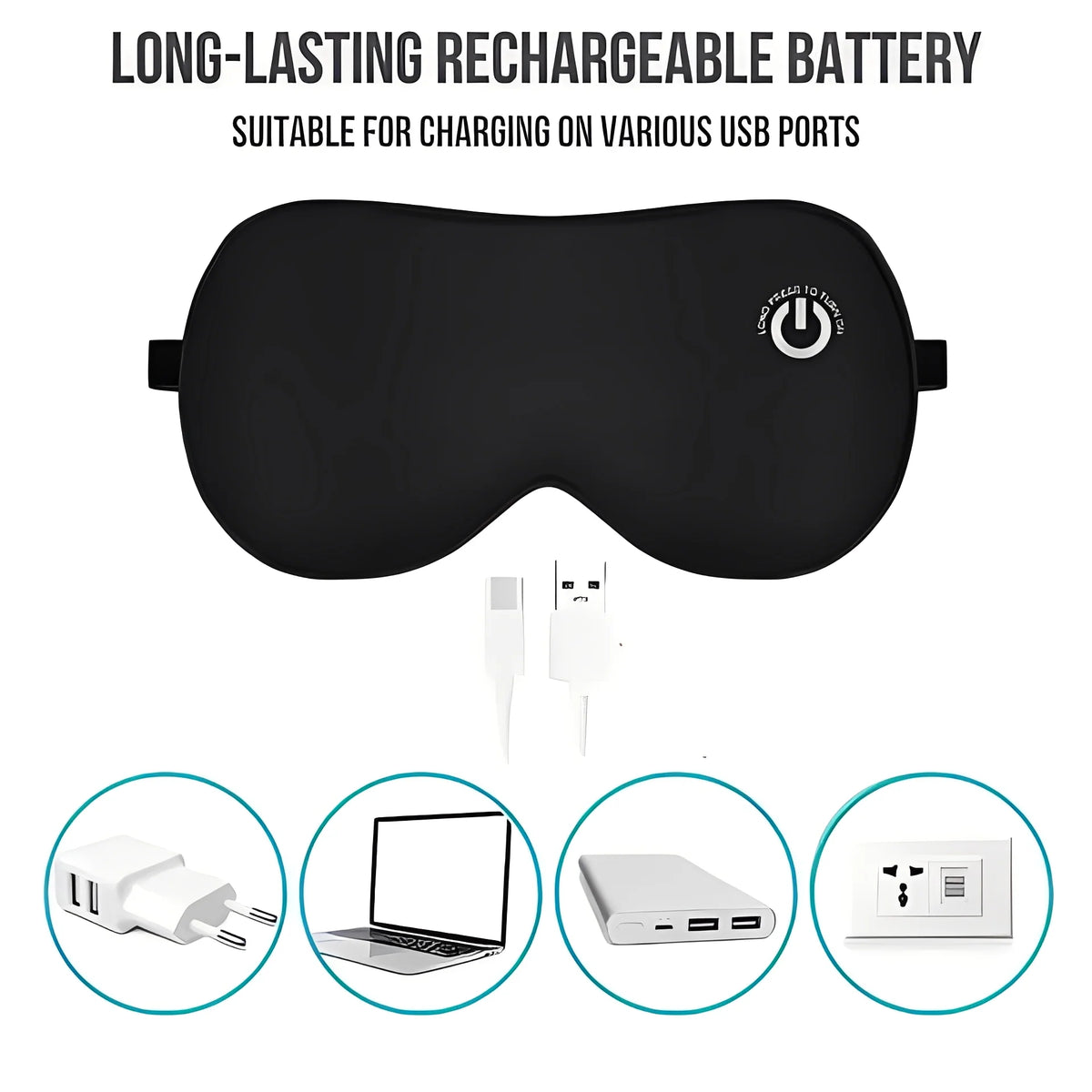Heated Eye Mask Graphene Heating Rechargeable Silk Cover