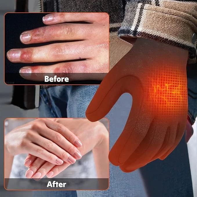 Heated Glove Liners Rechargeable Adjustable Heat & Touchscreen