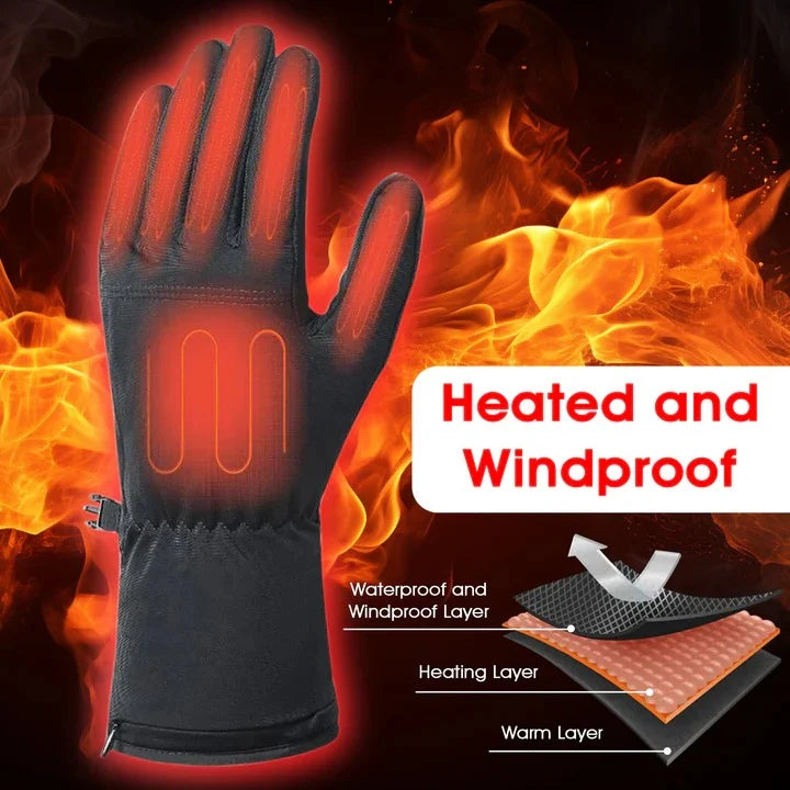 Heated Glove Liners Rechargeable Adjustable Heat & Touchscreen