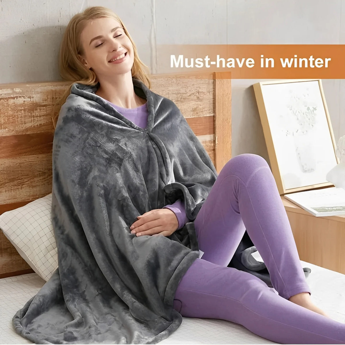 Heated Shawl USB-Powered 3 Heat Settings