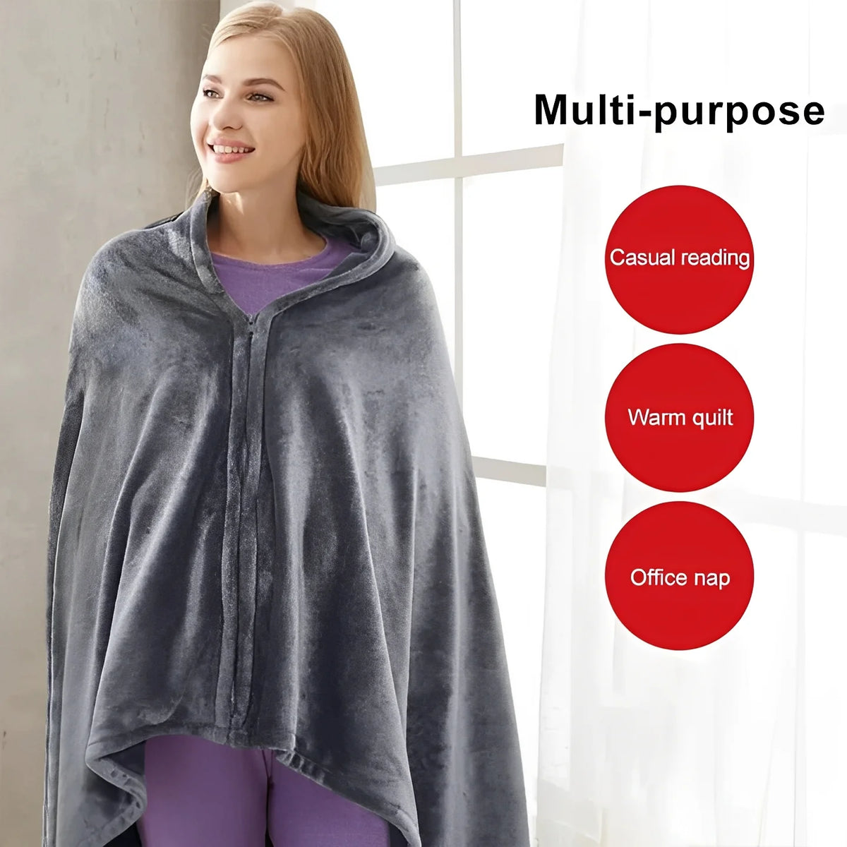 Heated Shawl USB-Powered 3 Heat Settings