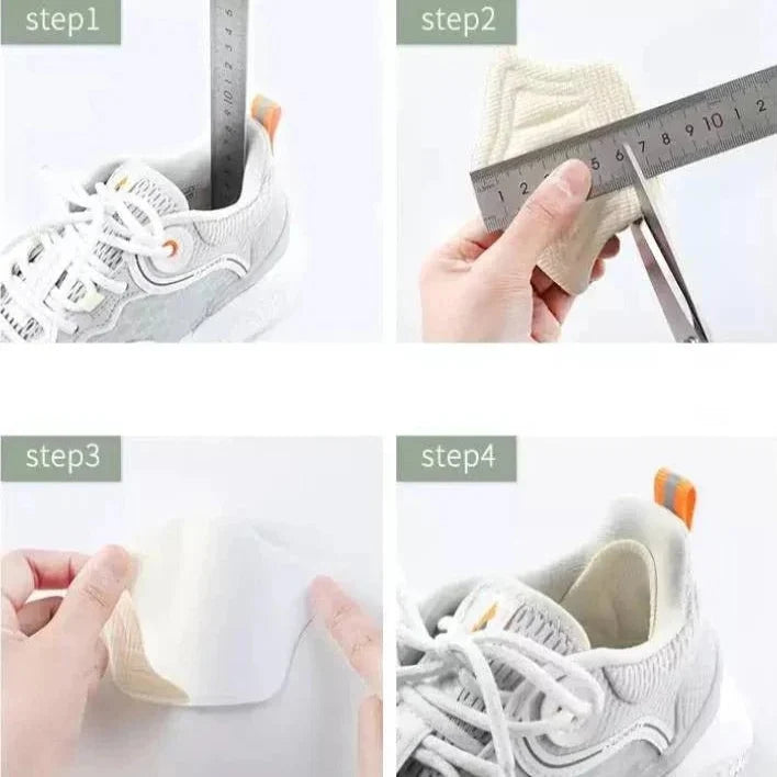 Heel Cushion Inserts Shock Absorbing Gel Repositionable Adhesive