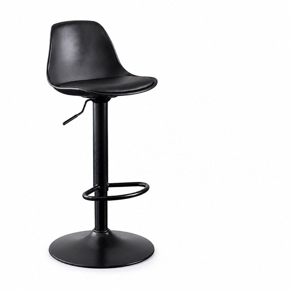 Height-Adjustable Contoured Shell Swivel Seat Bar Stool (90-120 cm)