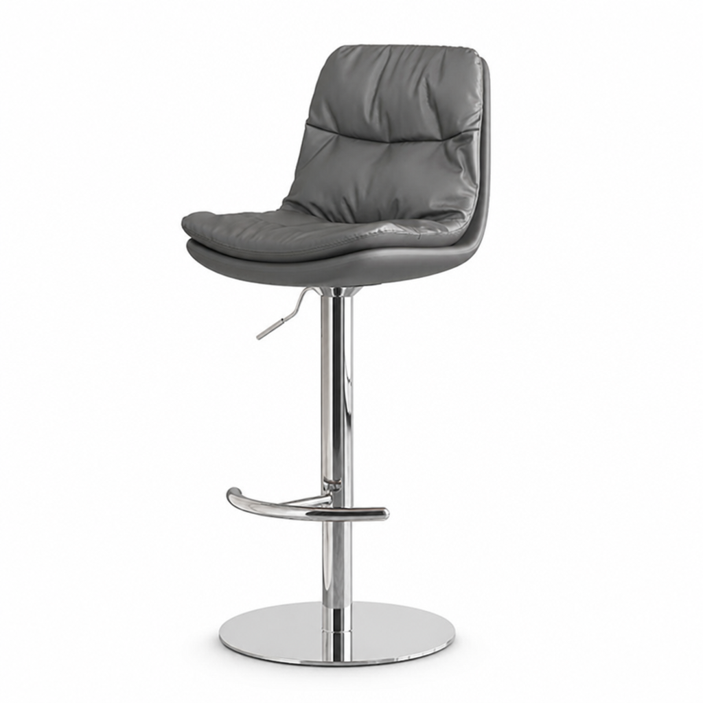 Height-Adjustable Ergonomic Padded Bar Stool (80-105 cm)