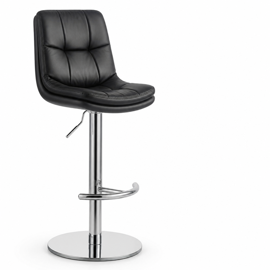 Height-Adjustable Ergonomic Padded Bar Stool (80-105 cm)