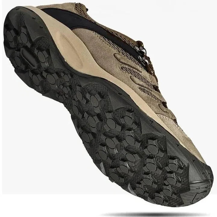 Hiking Shoes Leather & Mesh Traction Outsole Cushioned Insole