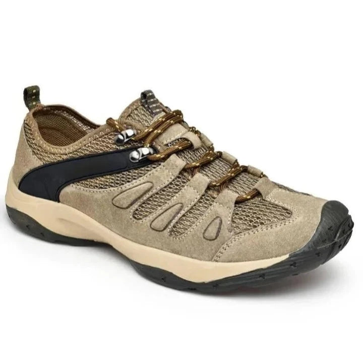 Hiking Shoes Waterproof Leather Mesh Deep Tread
