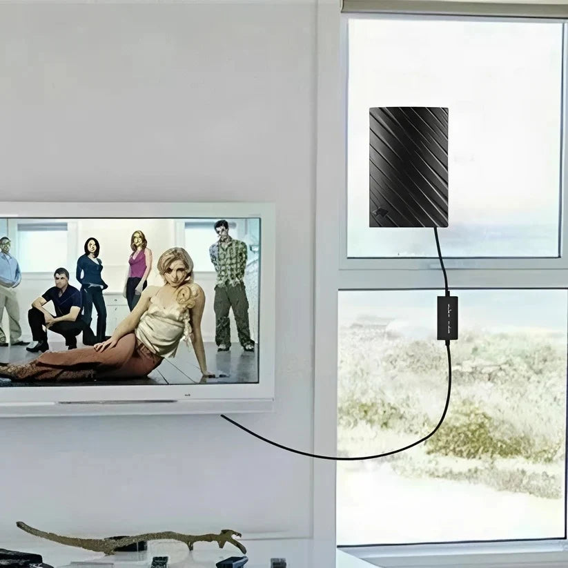 Indoor TV Antenna 4K Long-Range Plug-And-Play