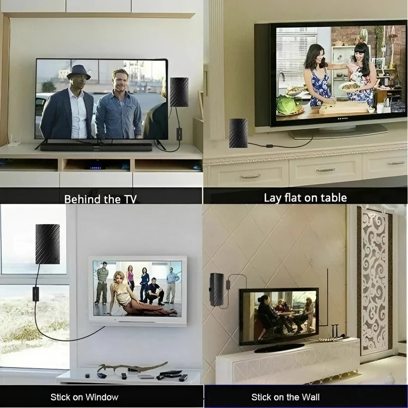 Indoor TV Antenna 4K Long-Range Plug-And-Play