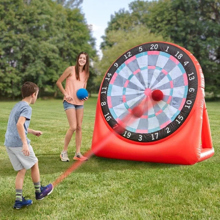 Inflatable Soccer Target 7-Foot Hook-and-Loop With Pump