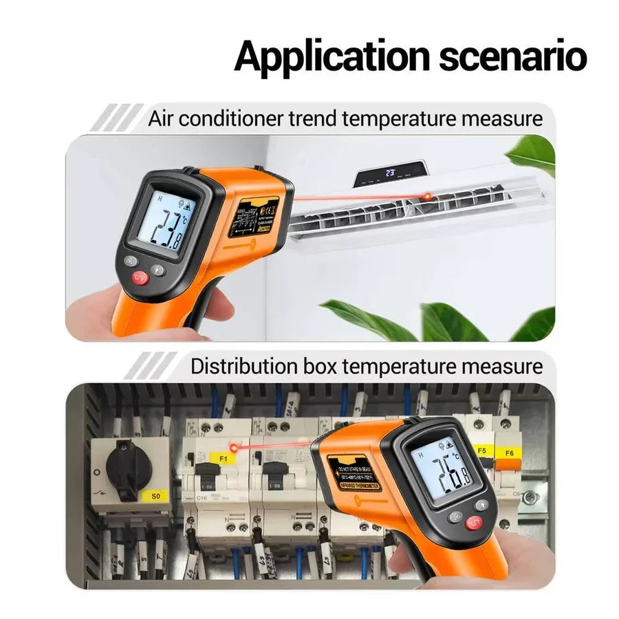 Infrared Thermometer Contactless Instant Read Backlit LCD